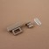 Bag -shaped fastener, 3.9 × 2.6 cm, pearl silver color