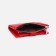Women's wallet on the button, red color