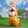 Garden figure "Squirrel on a nut" 30x40cm