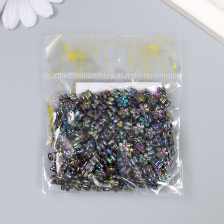 Beads for creativity plastic "Flower. Rainbow overflow" set of 20 g 0.7x0.7x0.4 cm-2