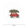 The tablecloth “The Christmas tree is in a hurry to celebrate”, round, Saten, d = 150 cm