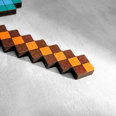 Wooden souvenir "Kirka", 22x29x1.2 cm, pixel, diamond-3