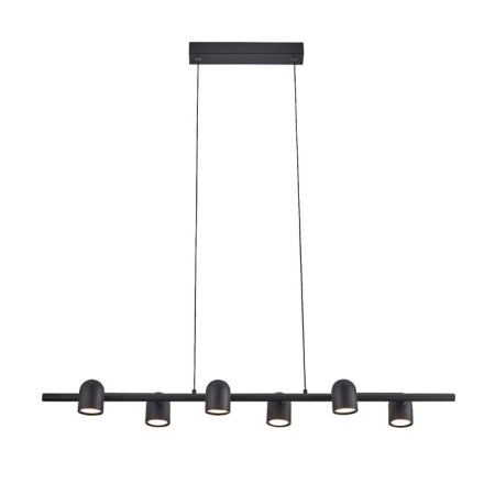 Suspension lamp mantra iOS, GU10, 6x12W, 1000x151x250 mm, black color