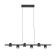 Suspension lamp mantra iOS, GU10, 6x12W, 1000x151x250 mm, black color
