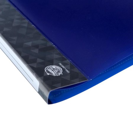 Folder with 10 A4, 500 μm inserts, calligrata, pocket on the spine, blueberry-3