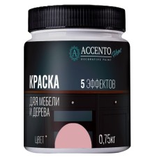 Краска для мебели и дерева «Розовая пудра», полуглянцевая, 0.75 кг