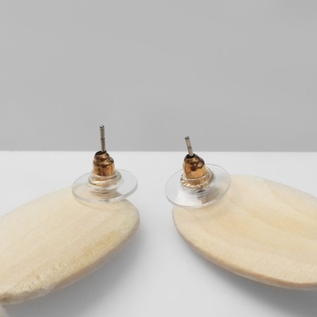 Earrings Assorted "Vacanda" style, balls, white color-1