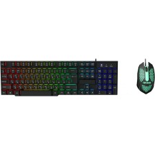 Клавиатура + мышь Оклик 400GMK клав:черный мышь:черный USB LED (1546779)