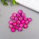 Beads for creativity plastic "Marble. Fuchsia" d = 1.2 cm set 20 g