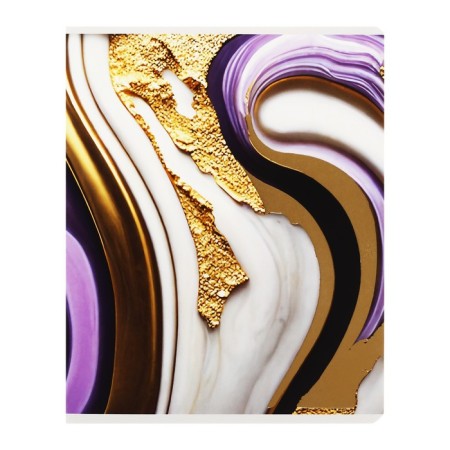 Notebook of 48 sheets in the Calligrata TOP "Marble Light", cover coated cardboard, twin-fluid, foil embossing, offset unit, whiteness 95%, mix-7