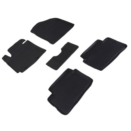 Rubber rugs with a high side for Kia Picanto II, 2011-2017