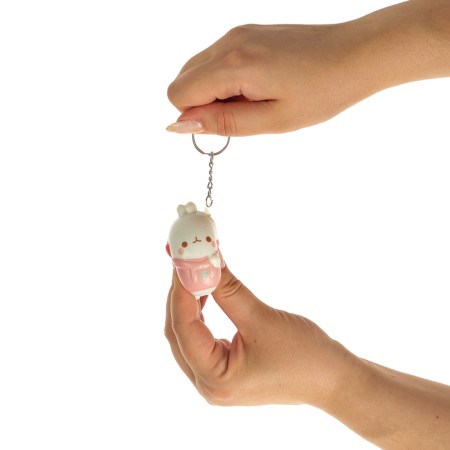 Square “Bunny”, on a key fob, color mix-6