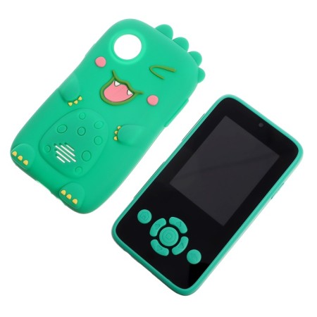 Children's training phone "Dino", camera, sound and light effects, green color-6