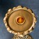 Summary on a carved round stand, gold 11x11x25 cm, for a candle d = 5.5 cm