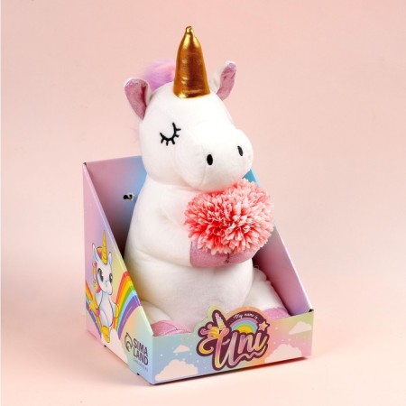 Soft toy "Unicorn" with flowers-4