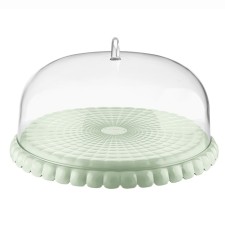 Cake stand with the Guzzini Tiffany lid, d = 36 cm, green color