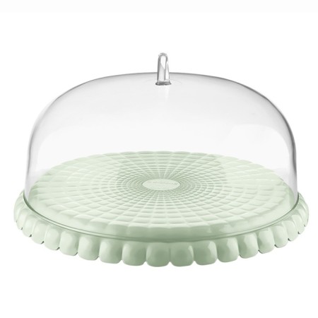 Cake stand with the Guzzini Tiffany lid, d = 36 cm, green color
