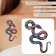 Tattoo on the body color "Flower snake" 10.5x6 cm