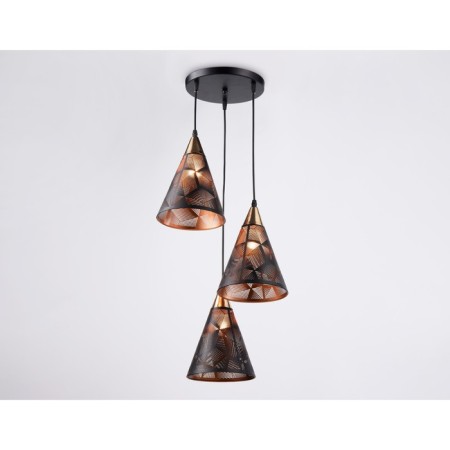 Suspended Ambrella Light, Loft, TR8435, 3HE27, Black color, gold-2