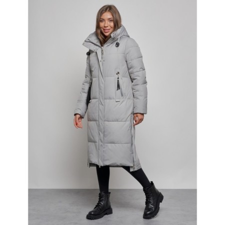 Coat insulated winter female, size 44, color gray color-2