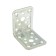 The corner is fixed, reinforced, 62x62x50x2 mm, zinc, in the package of 50 pcs.