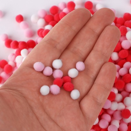 Pompons for creativity and decor "Pink Mix", 55 grams-2