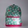 Baby backpack on a zipper, an external pocket, a reflective strip, turquoise color/pink color