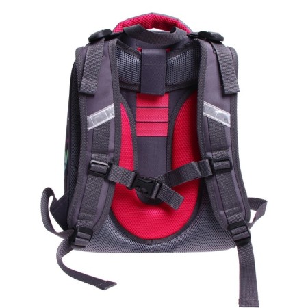 School backpack 38 x 30 x 16 cm, ergonomic back, stavia "cat + peas", gray-4