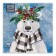 New Year's napkins paper art bouquet "New Year's bear", 3 layers, 33x33 cm, 20 pcs.