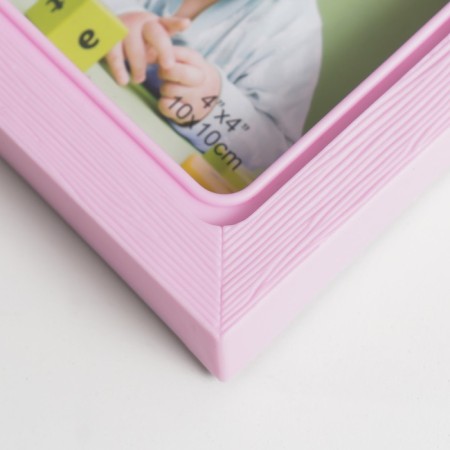 Photo frame Plastic in 3 photos 10x10 cm, 13x18 cm "Lyon" pink 32x20 cm-1