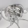 Steel Stewsvelight Lilia 3x40W E27, chrome 60x60x24 cm