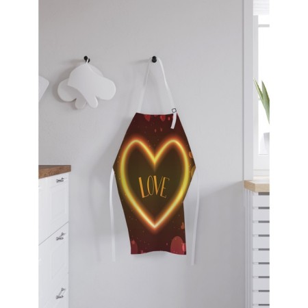 Apron kitchen with a photo print "Love", adjustable, size OS-1