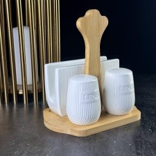 Lenardi Bamboo set, on a stand, porcelain, 3 items