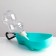 Walking figure curly, 300 ml, with a soft nose, turquoise
