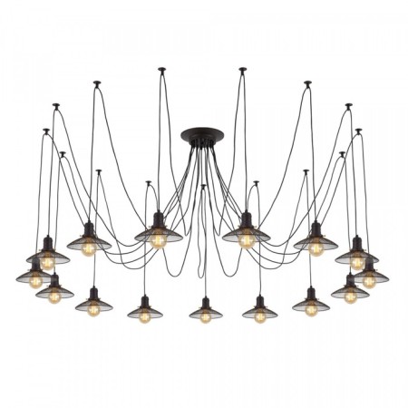 Suspended Citilux “Edison” CL451152, 15x75W, E27, Black Color Black-14