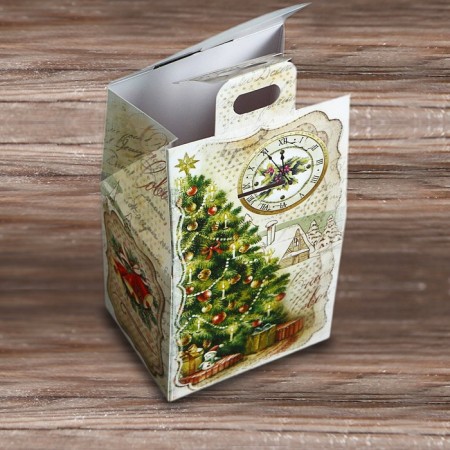 Gift box "House with a Christmas tree", 9.1 x 7 x 15.7 cm-4