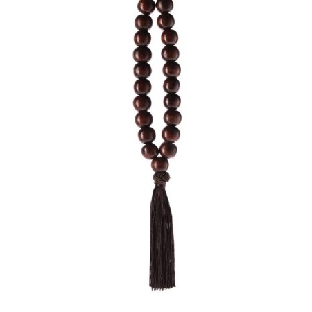Decoration on the handle of the checkpoint, beads for luck, wood, dark cherry-3