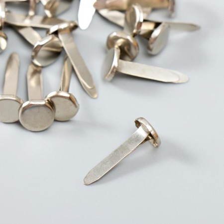 Brads for creativity metal "silver" set of 50 pcs 1.9 cm