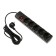Luazon Lighting network filter, 5 outlets, 3 m, 2200 W, 3x0.75 mm2, 10 A, 220 V, with a fuse, black