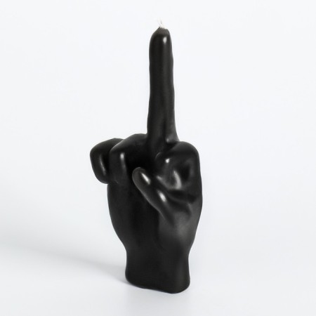 Figure candle "Hand-Facing Hand", 10x4 cm, black-3