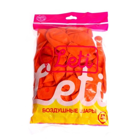 Latex ball 12 ", pastel, set 50 pcs., Orange color-2