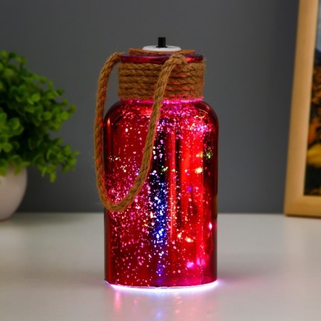 Night Lassa Led from batteries red 8x8x17 cm Risalux-1