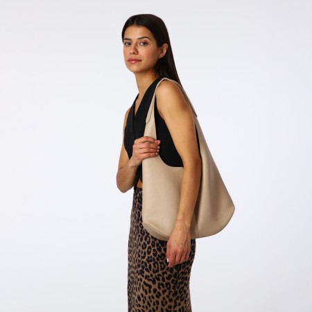 Women's bag on magnet Textura, large size, beige color-8