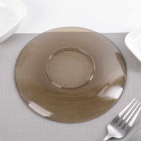 Basilico saucer, d = 16 cm, brown color-1