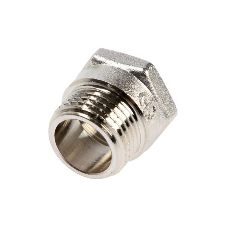 Aqualink adapter, 1/2 "x 1/2", outer/internal thread, round, nickel -plated brass-1