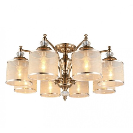 Lamp ceiling Economy light 13144/8FGD GD, 8x60W, E14, 38x78x78 cm, gold color