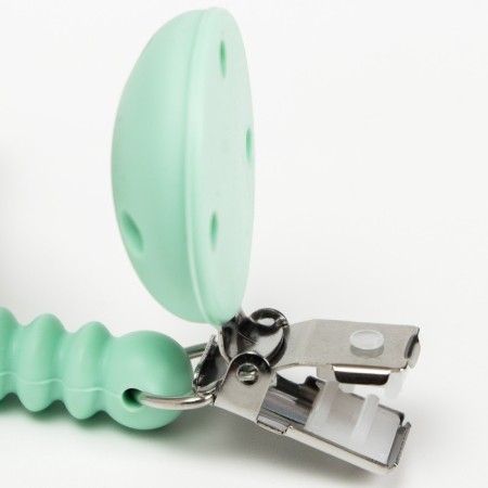 Holder for the nipple - dummy "rings", silicone, green color-2
