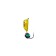 Mormyshka column with faceted ball "chameleon" (lemon), weight 1.1 g, size 3