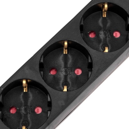 Extension cord Standard 3 Nests, 5m, 3x1.0mm², s/h, with a switch, black rexant-3