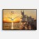 Carting clock is wall-mounted, interior "sunset", smooth move, 57 x 35 x 4 cm